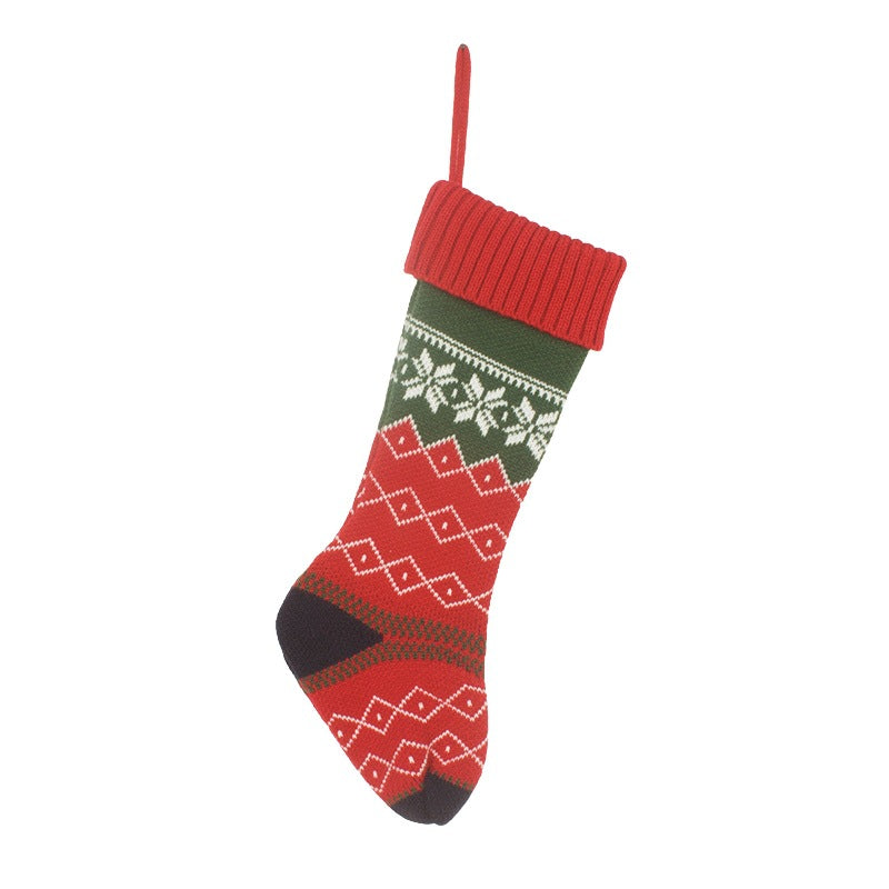 Christmas Decoration Plush Knitted Socks Christmas Gift Socks Gift Bags Pendants 6