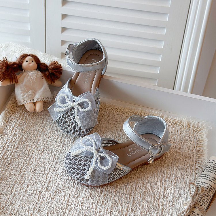 Summer New Transparent Mesh Princess Shoes With Soft Toe And Mesh Mesh Bow Sandals 3