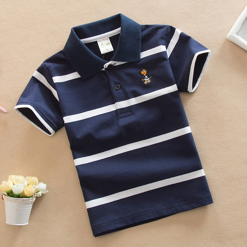 College Style Boys Polo Short Seeve T-shirt 5