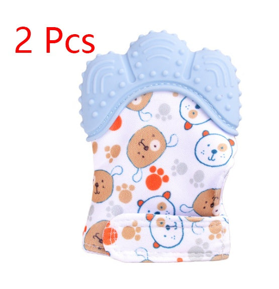 Baby teether baby anti-bite silicone molar gloves children's sound toys 39