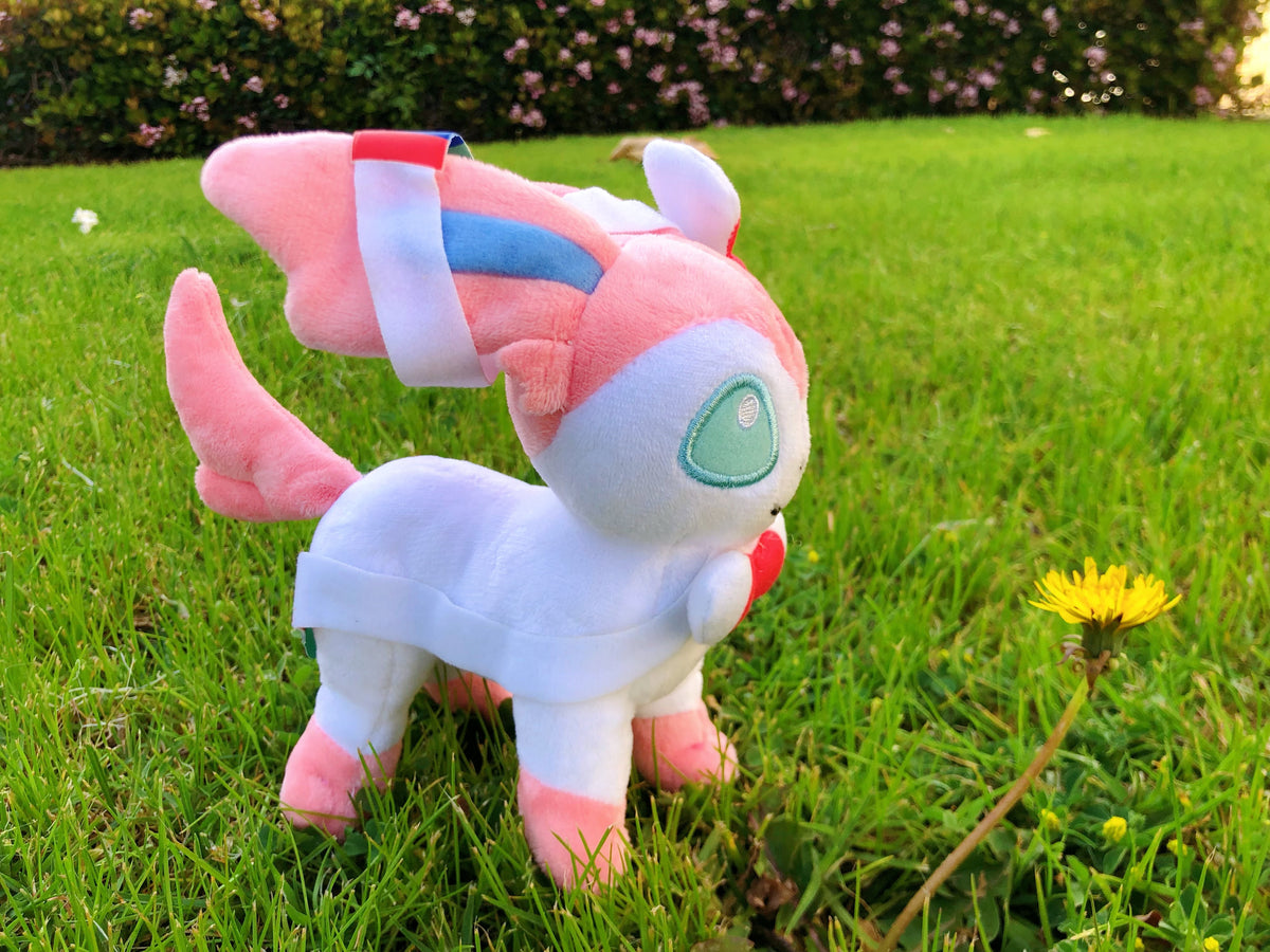 20cm Pokemon Sylveon Plush Toy Kawaii Anime Eevee Espeon Jolteon Vaporeon Stuffed Animal Doll for Children Christmas Gift 2