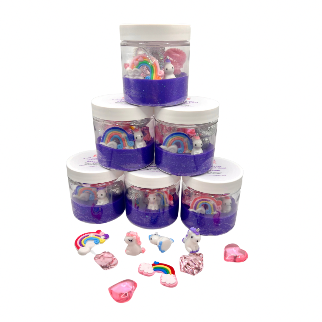 Rainbow Unicorn Play Dough Party Favors for Kids' Birthdays 5