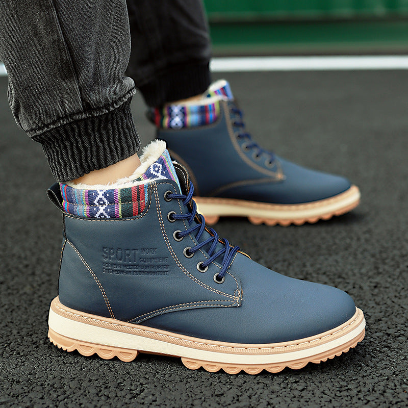 Business Soft Mens Boots Winter Shoes Waterproof Snow Boots With Warm Plush Winter Footwear Casual Boots Winter Hiking Boots Lining Outdoor Anti Slip Outdoor Sport Shoes 3