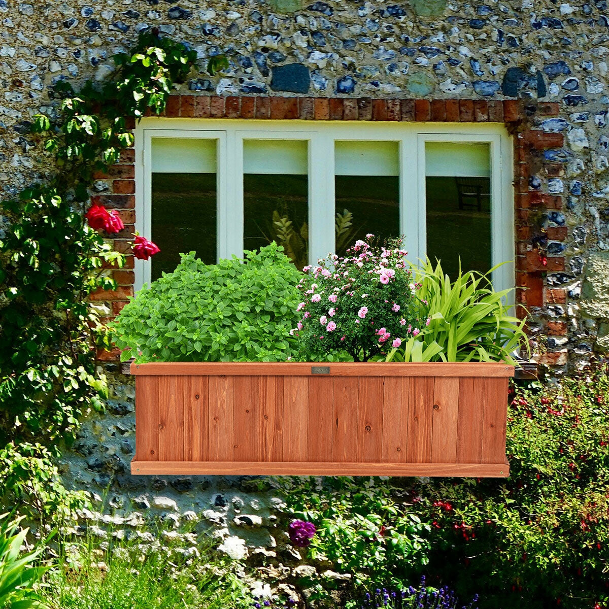 Wooden Decorative Planter Box for Garden Yard and Window 8