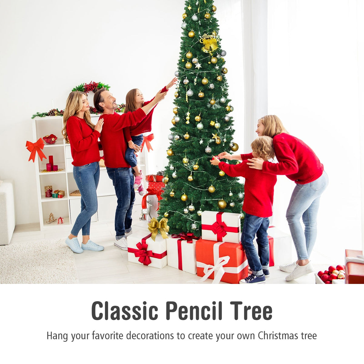 PVC Artificial Slim Pencil Christmas Tree 5