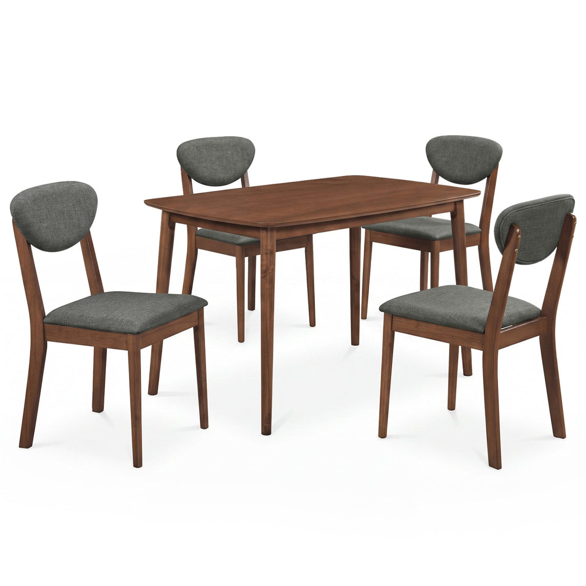 5-Piece Dining Set with Rectangular Table & 4 Fabric Chairs 3