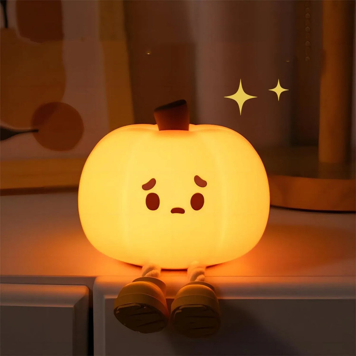 Home Decor Halloween Pumpkin Night Light Cute Soft Silicone Lamp Touch  Dimmable Rechargeable Bedside Decor Light Kids Gifts Halloween Decorations 4