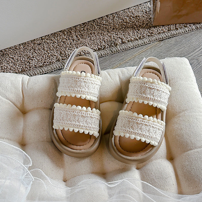 Girls Ethnic-Style Casual Retro Sandals With Soft Soles 4
