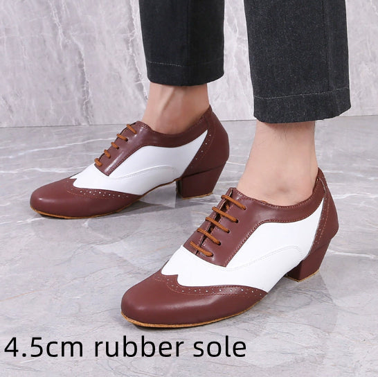 Leather Ballroom For Square Dancing And Latin Dancingsoft-soled Dance Shoes For Adults 9