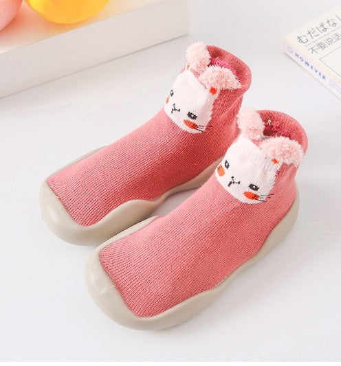Home Non-Slip Soft Rubber Sole Baby Toddler Shoes 7