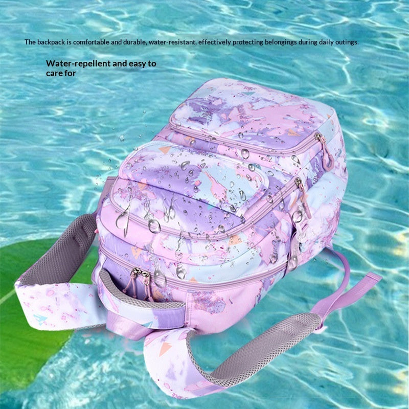 Elementary School Backpack Weight-Reducing Back-Supporting And High-Capacity 4