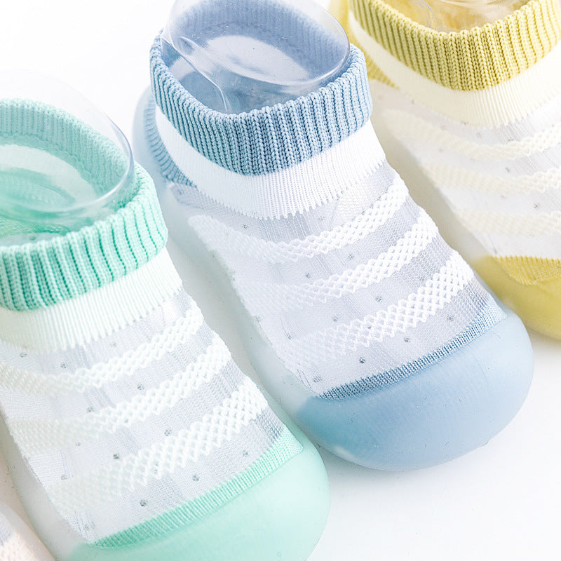 Baby Ice Silk Non-slip Socks Shoes Soft Bottom Breathable 2