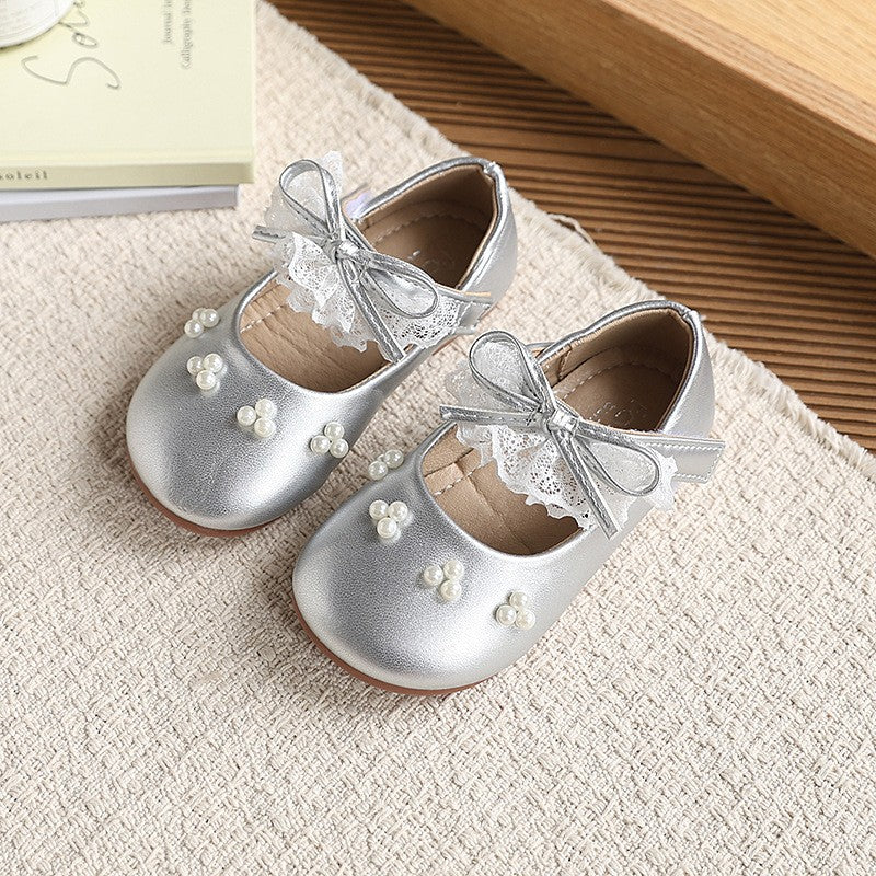 Children's Leather Shoes For Baby Girls, Mary Jane Lace Princess Shoes, Fashionable And Versatile Soft Soled Single Shoes 8