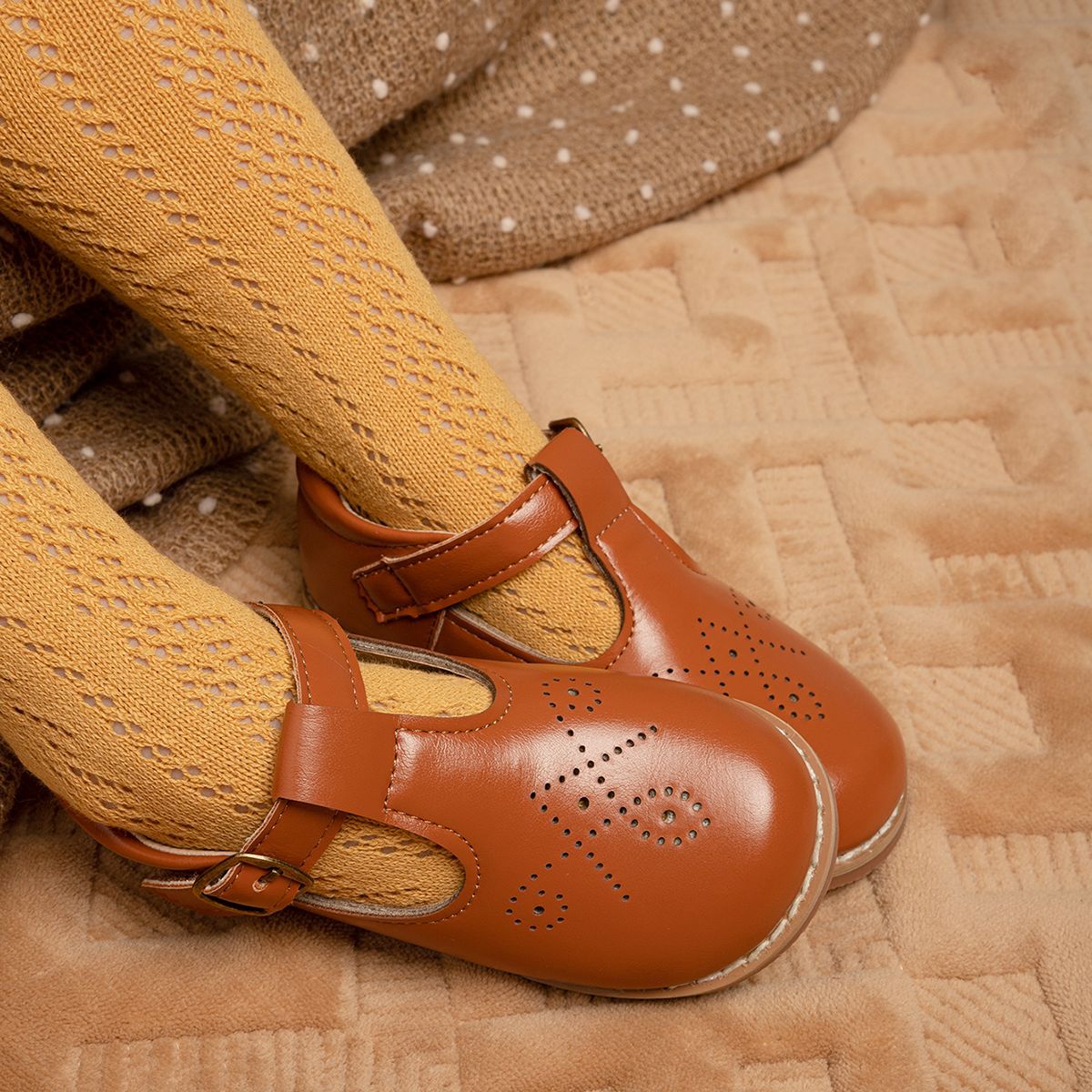 Girls' British Style Leather Shoes Hollow Breathable 3