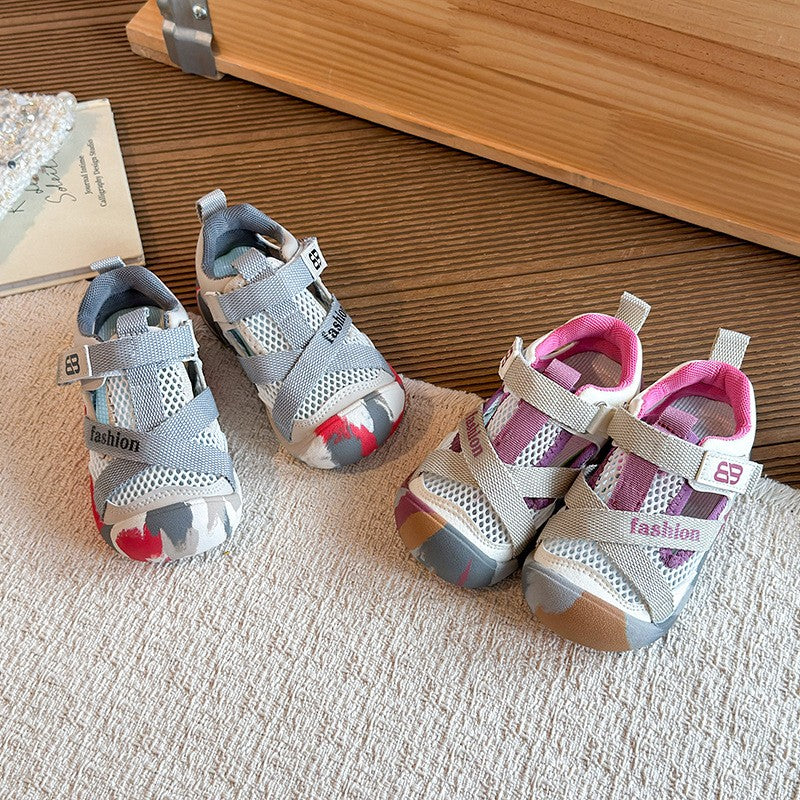 2026 Summer Kids Water Shoes, Boys & Girls Closed-Toe Sandals, Outdoor Beach Mesh Sneakers For Toddlers 3