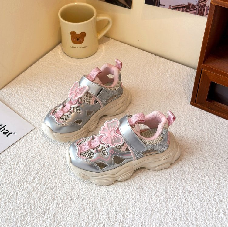 2026 Spring & Autumn New Girls' Sneakers, Fashion Versatile Casual Sandal Sneakers, Korean Dad Shoes, Breathable Closed Toe Design 2