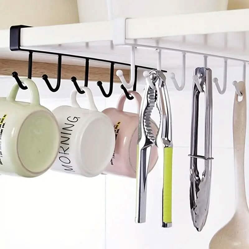 6 Hooks Kitchen Shelf Storage Rack 5