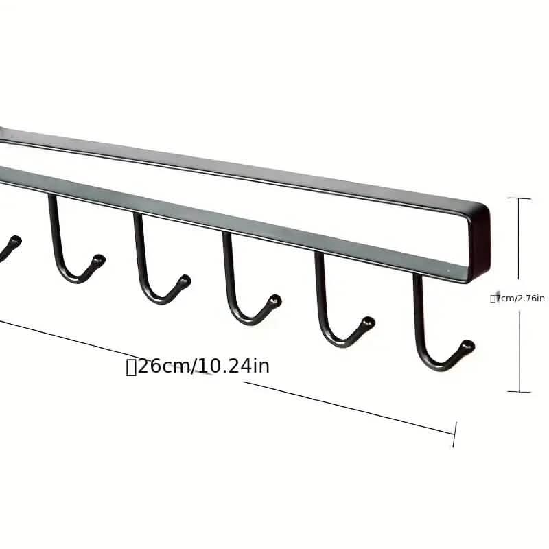 6 Hooks Kitchen Shelf Storage Rack 3