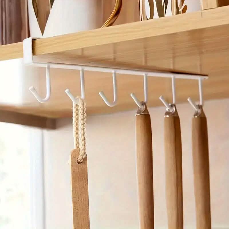 6 Hooks Kitchen Shelf Storage Rack 2