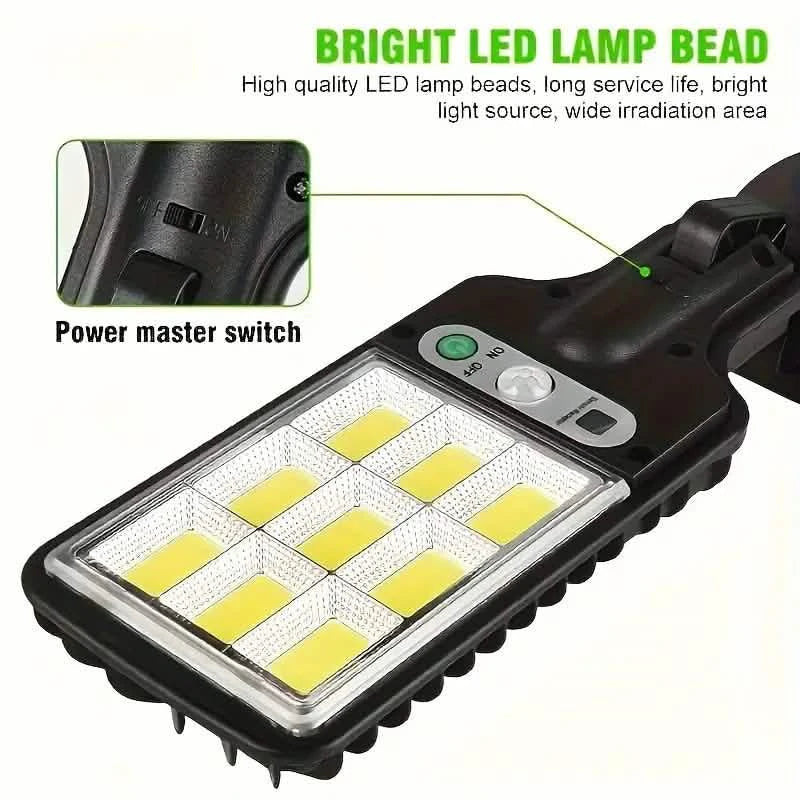 6-Pack: Solar Powered Motion Sensor Outdoor Garden Light with 108 COB LED Lights 5