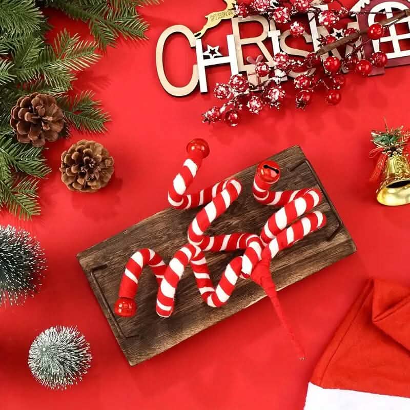 6-Pieces: Red White Candy Christmas Tree Decorations 5