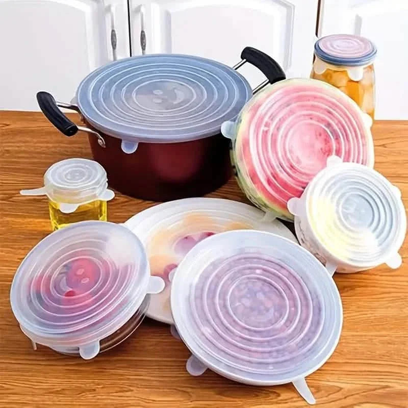 6-Pieces: Reusable Durable Food Storage Bowl Lids 5
