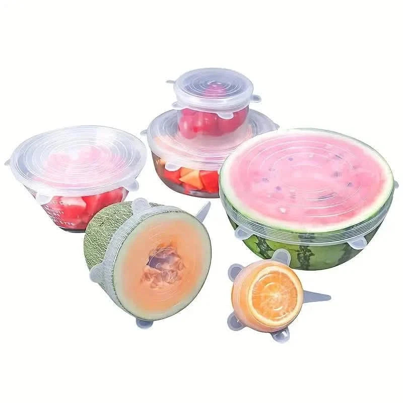 6-Pieces: Reusable Durable Food Storage Bowl Lids 2