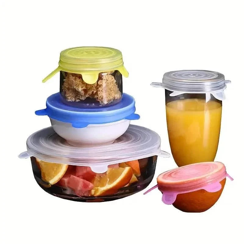 6-Pieces: Reusable Durable Food Storage Bowl Lids 3