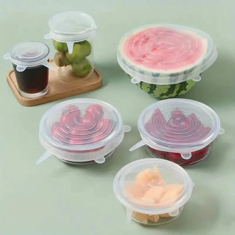 6-Pieces: Reusable Durable Food Storage Bowl Lids 4