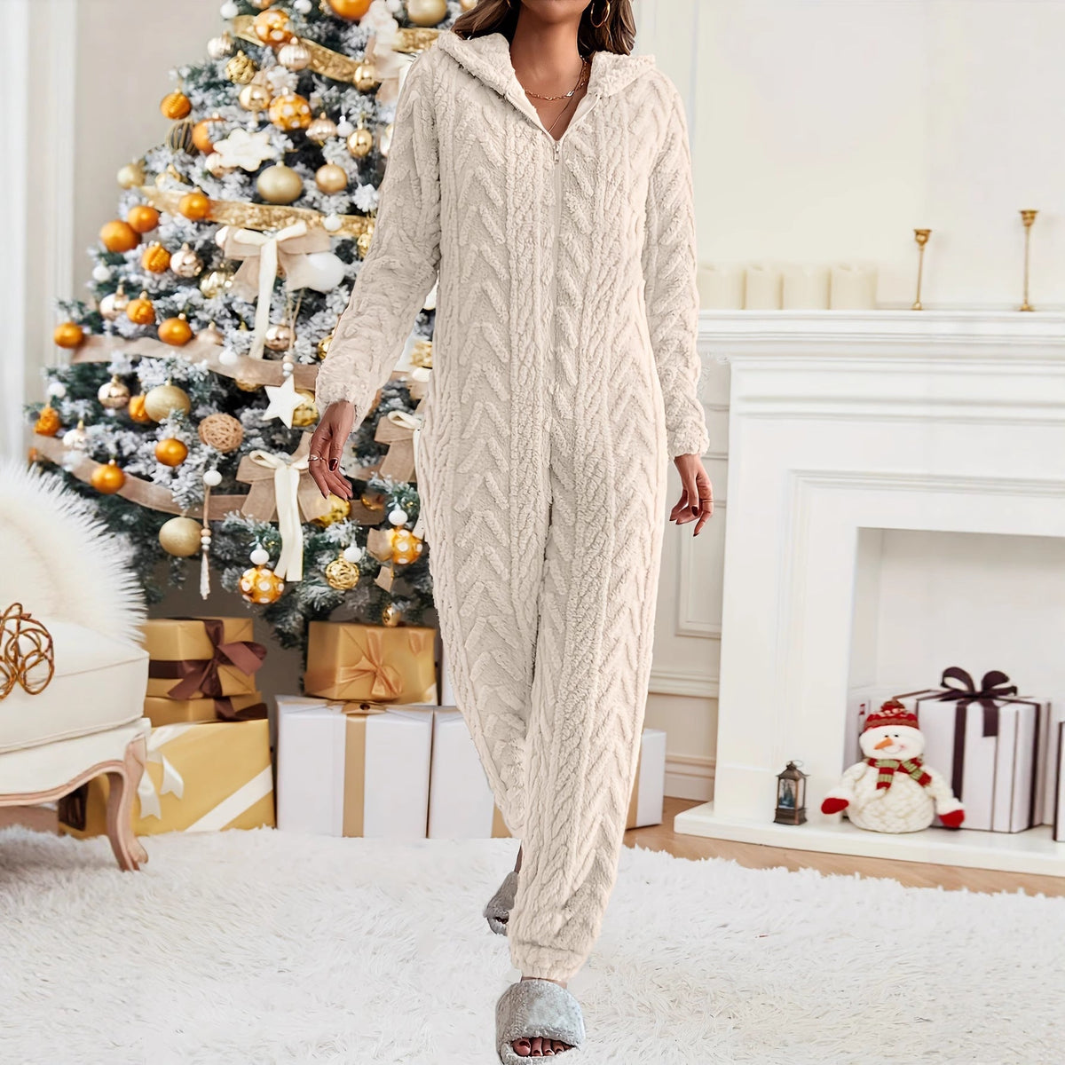 Loose Jacquard Warm Suit Warm Home Clothes 1