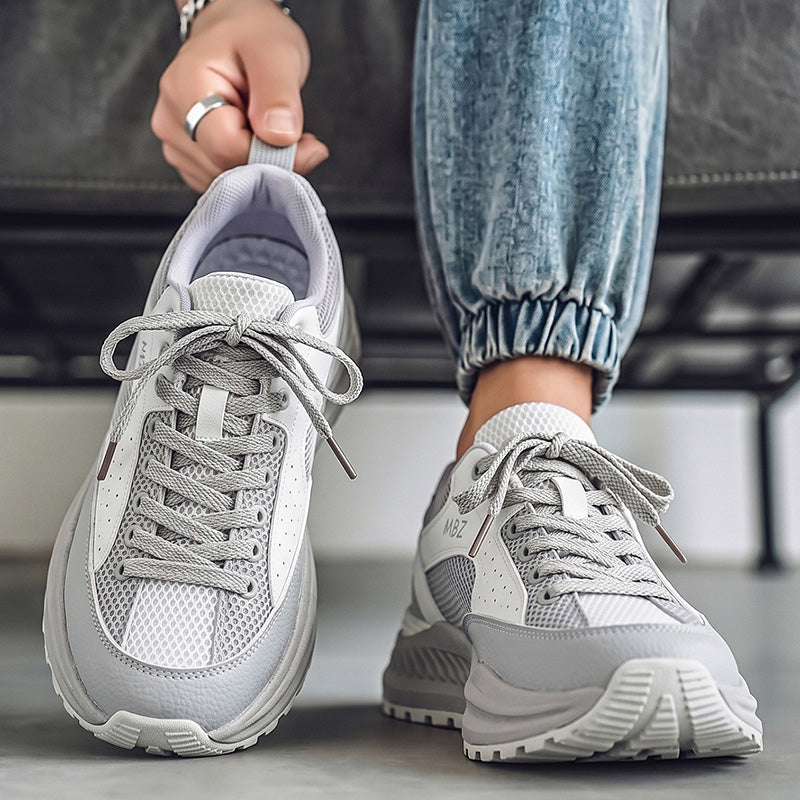 Men's Shoes 2026 Summer & Autumn New Arrival, Breathable Mesh Low-Top Soft Sole Sneakers, Four-Season Height-Increasing Thick Sole Dad Shoes For Men 4