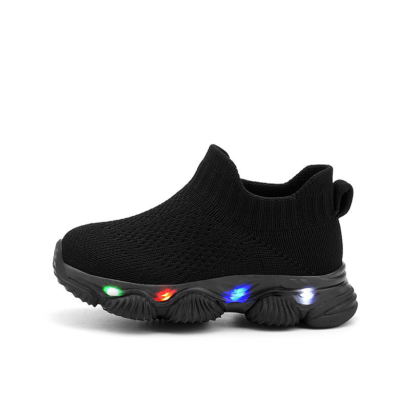 Light-up Baby Ultra-lightweight Knitted Breathable Soft-soled Shoes 5