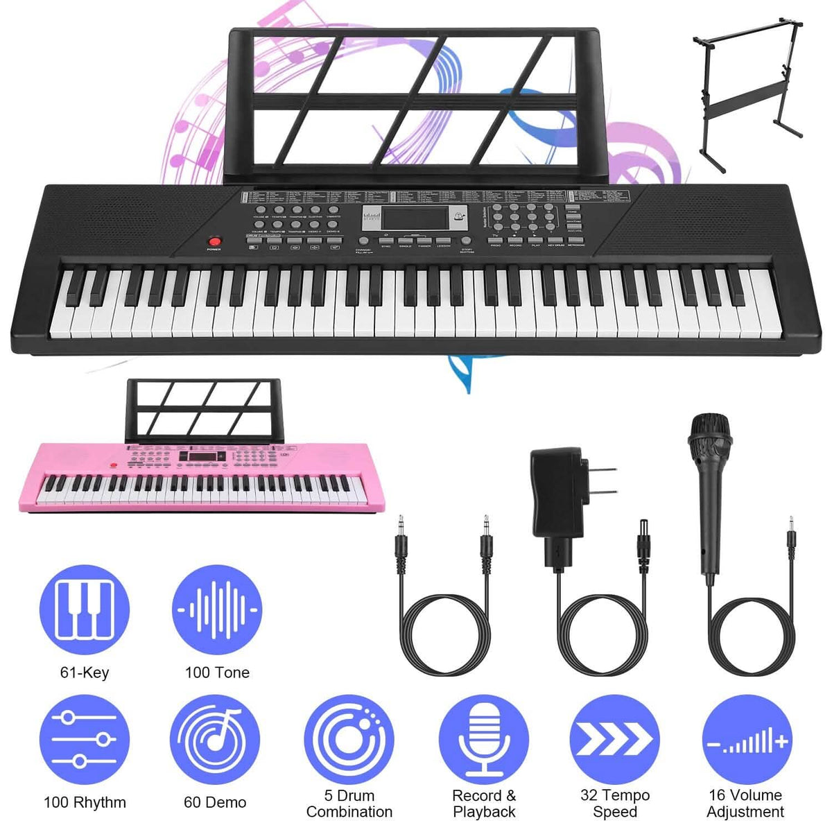 61 Keys Digital Music Keyboard Electronic Piano 11
