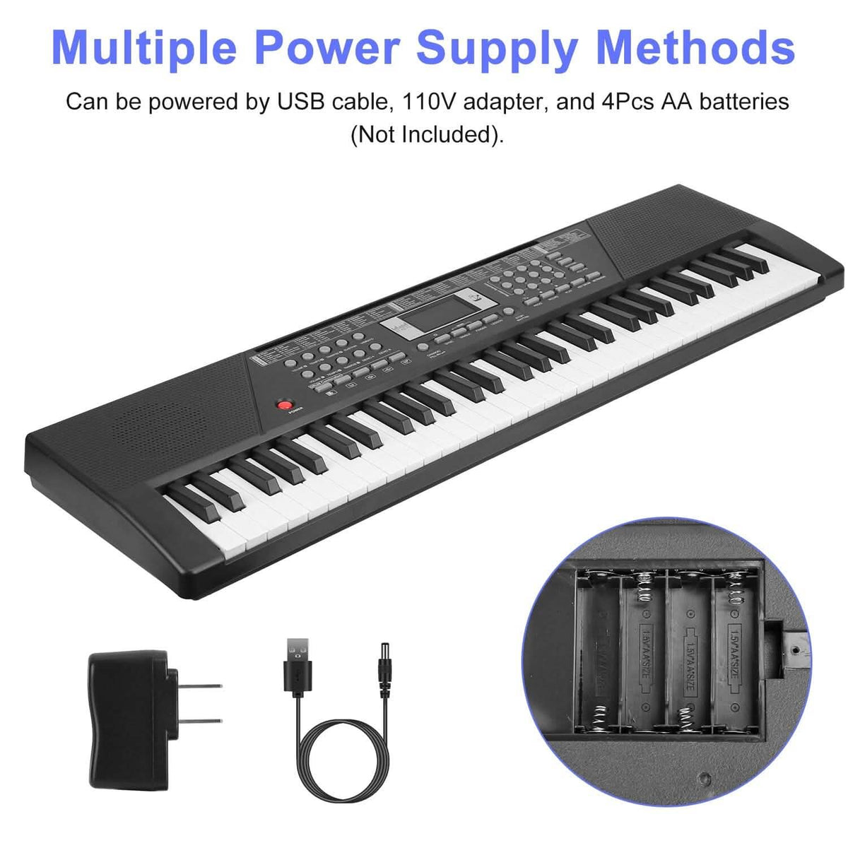 61 Keys Digital Music Keyboard Electronic Piano 10