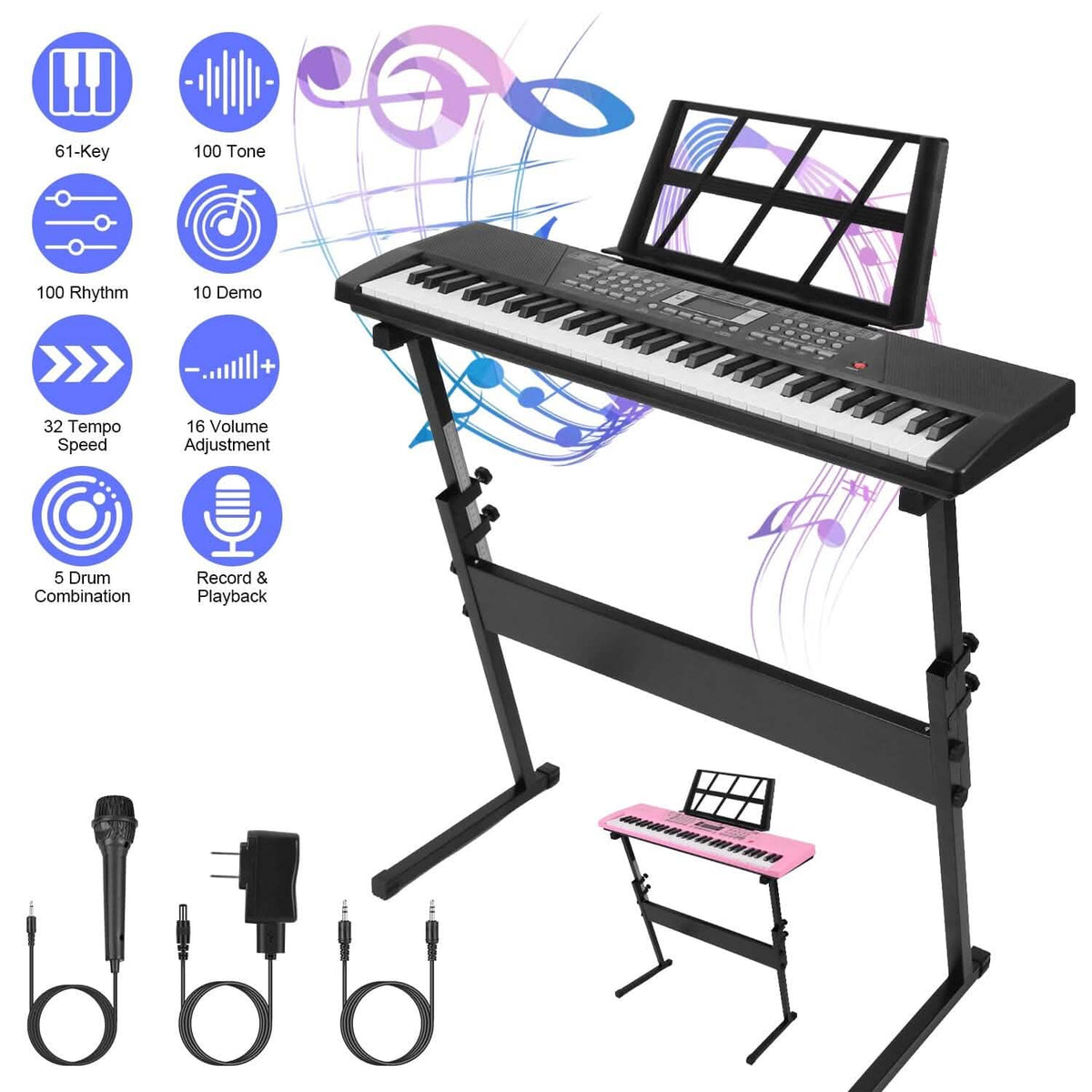 61 Keys Digital Music Keyboard Electronic Piano 8