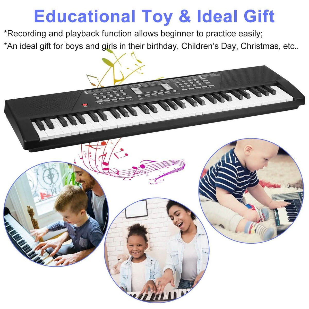 61 Keys Digital Music Keyboard Electronic Piano 9