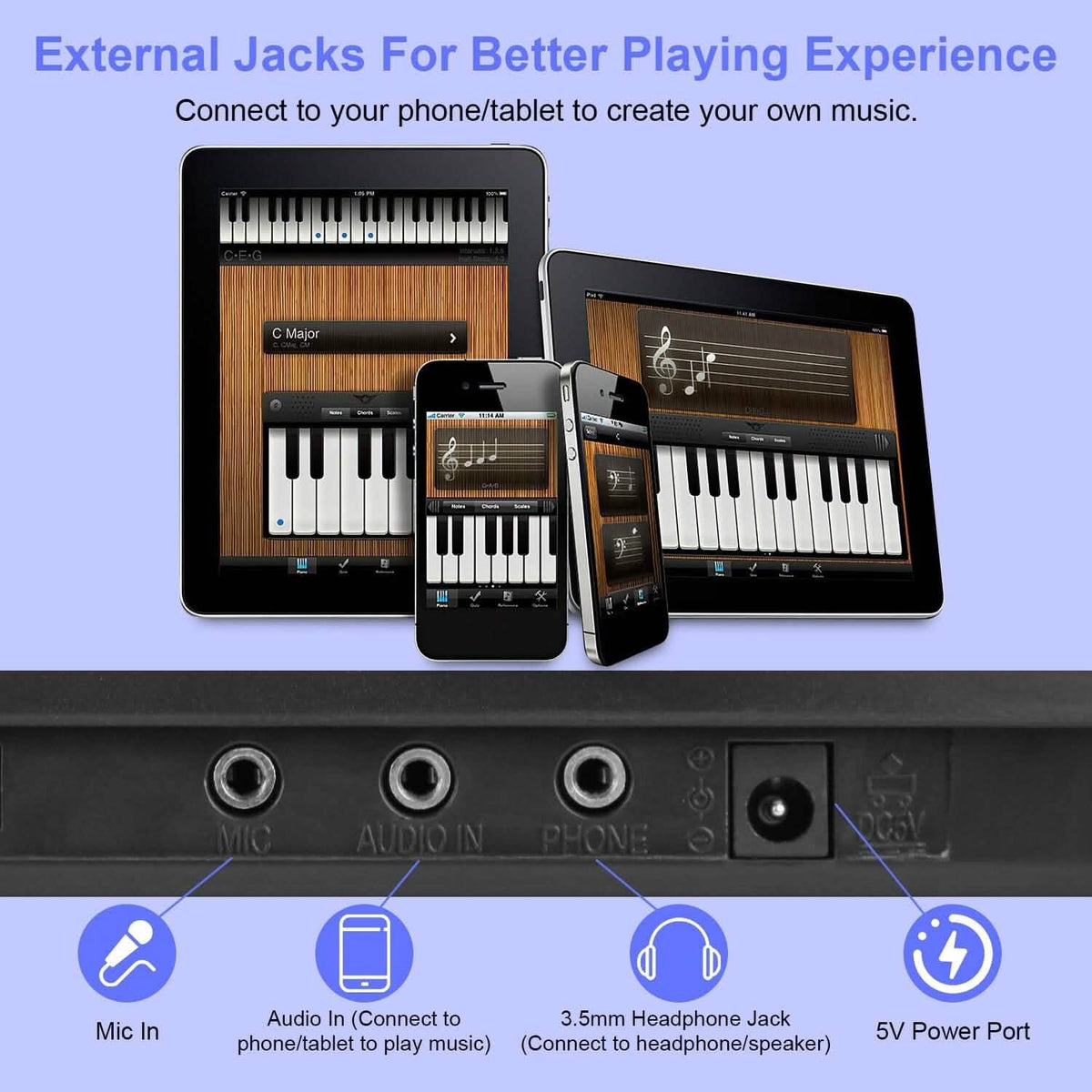 61 Keys Digital Music Keyboard Electronic Piano 13