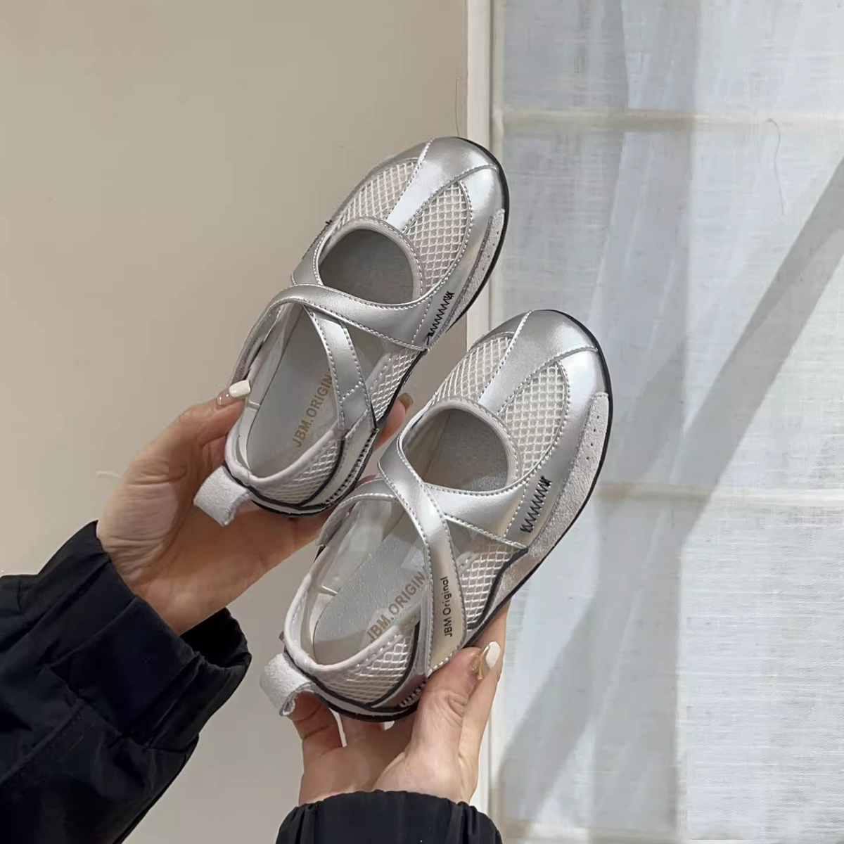 Retro Ballet Training Shoes Cross Mary Jane Single Shoes Shallow Mouth Flat Board Shoes 2