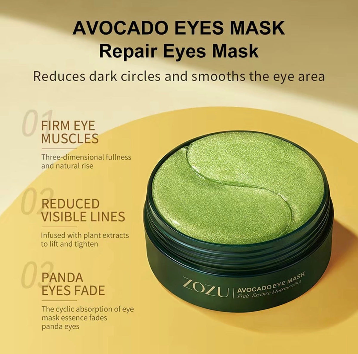 AvocaGlow Eye Mask Pads 3