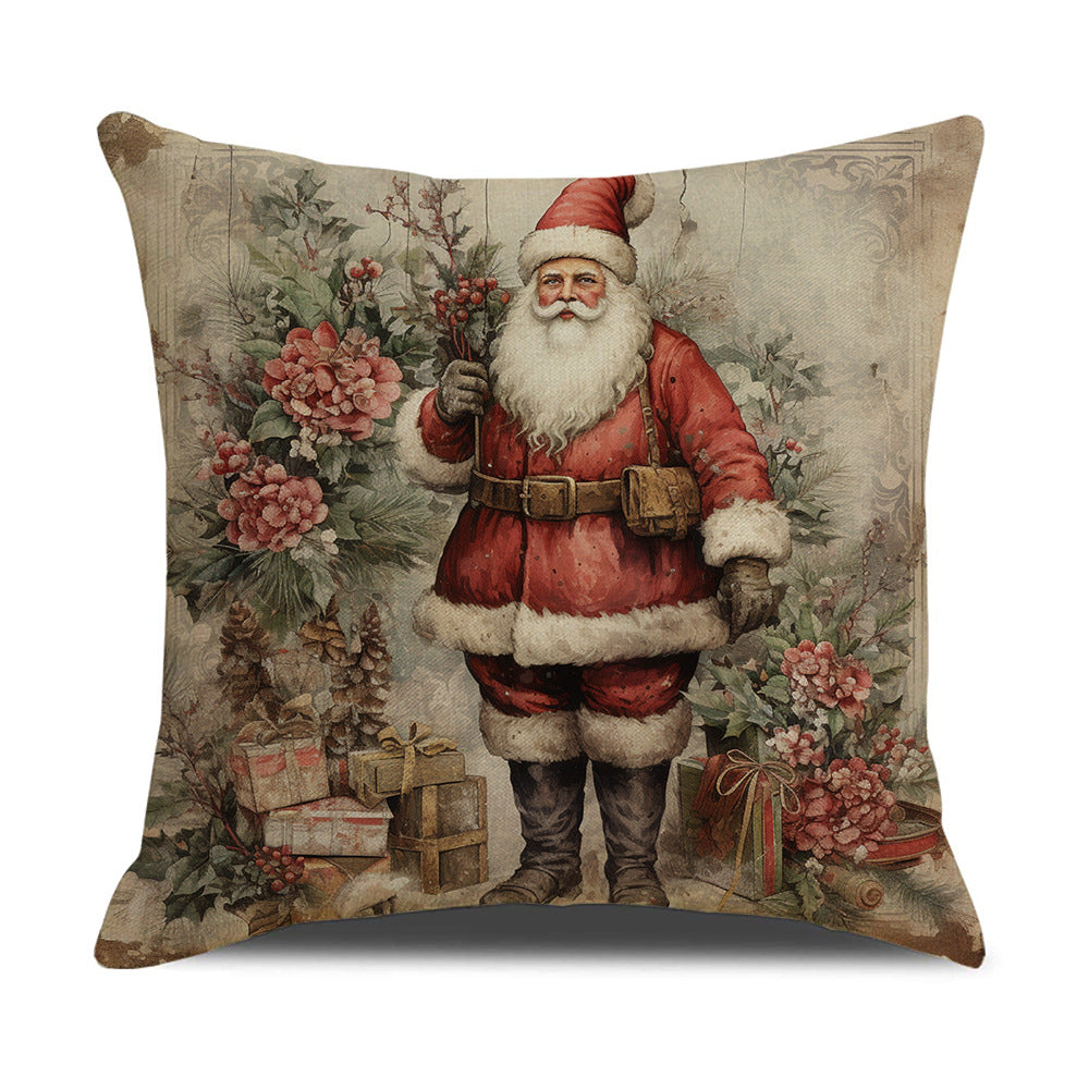 Nordic style Santa Claus Pillow Cover Christmas Tree Decoration Sofa Cushion Home Furnishings 4