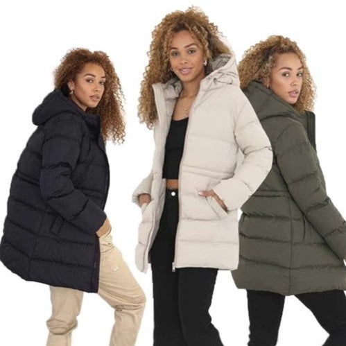 Thick Hooded Thigh Long Winter Warm-keeping Cotton Clothing Women 1