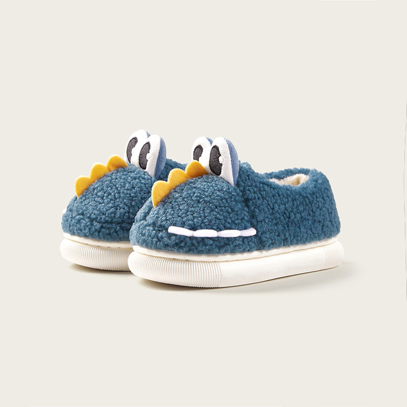 Indoor And Outdoor Home-use Cotton Slippers With A Heel For Children 1