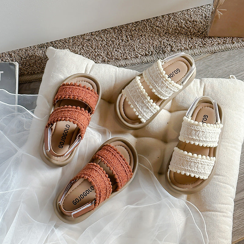 Girls Ethnic-Style Casual Retro Sandals With Soft Soles 2