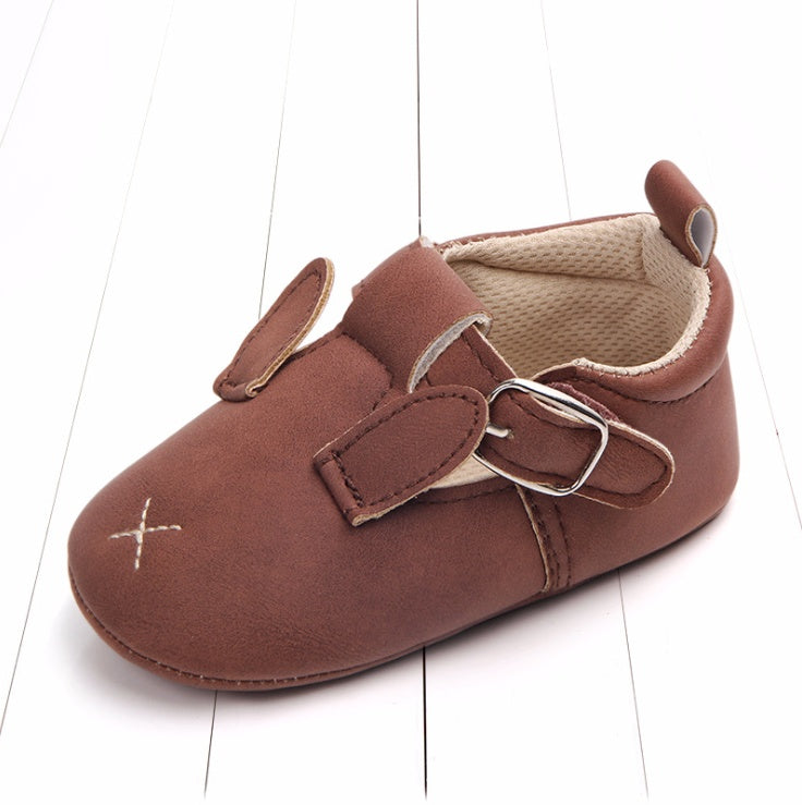 Spring and autumn cartoon animal baby shoes matte leather non-slip soft bottom baby shoes wholesale 0884 9