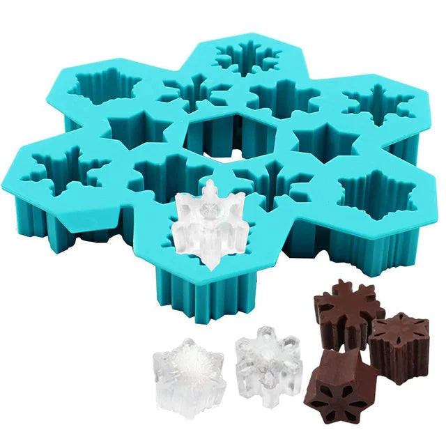 1 PCS Christmas Ice Molds Chocolate Snowflake Cookie Gummies Gummy Silicone Soap Biscuit 11