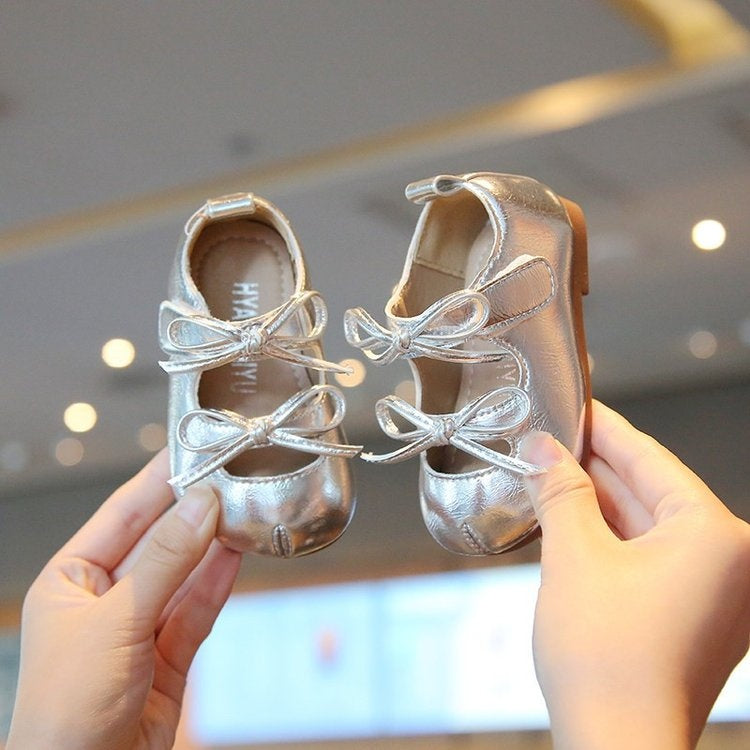Spring & Autumn Baby Girl Princess Mary Jane Shoes, Bow Decor Soft Sole Non-slip First Walker Shoes For Birthday & Full Year Gift 3