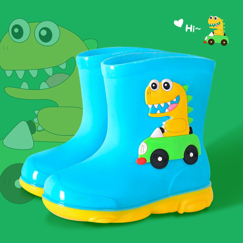 Non-slip Stylish Rubber Shoes Men's And Women's Children & Baby Baby Velvet Rain Boots 9