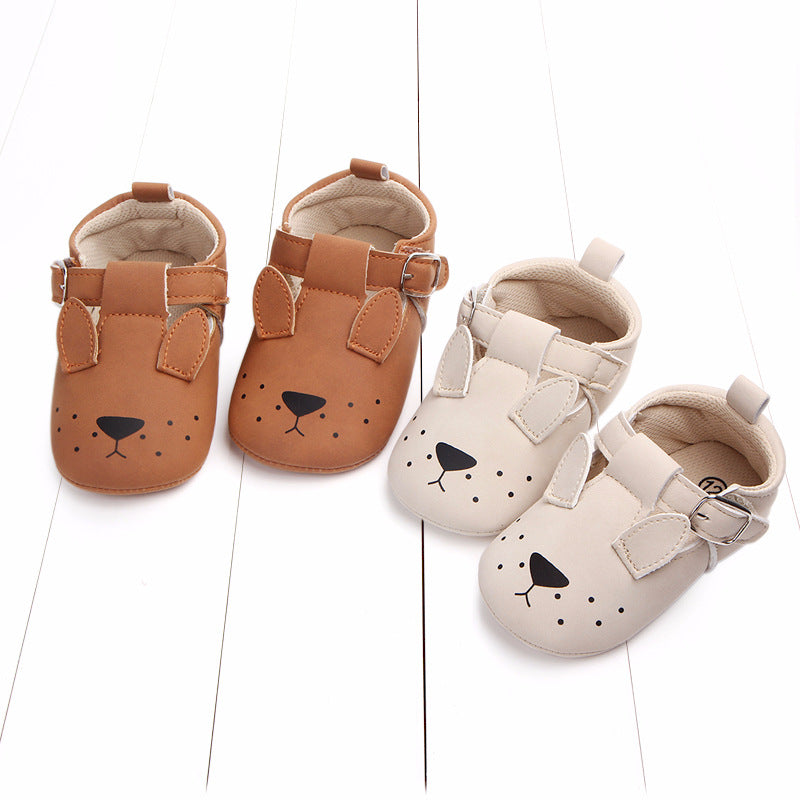 Spring and autumn cartoon animal baby shoes matte leather non-slip soft bottom baby shoes wholesale 0884 4