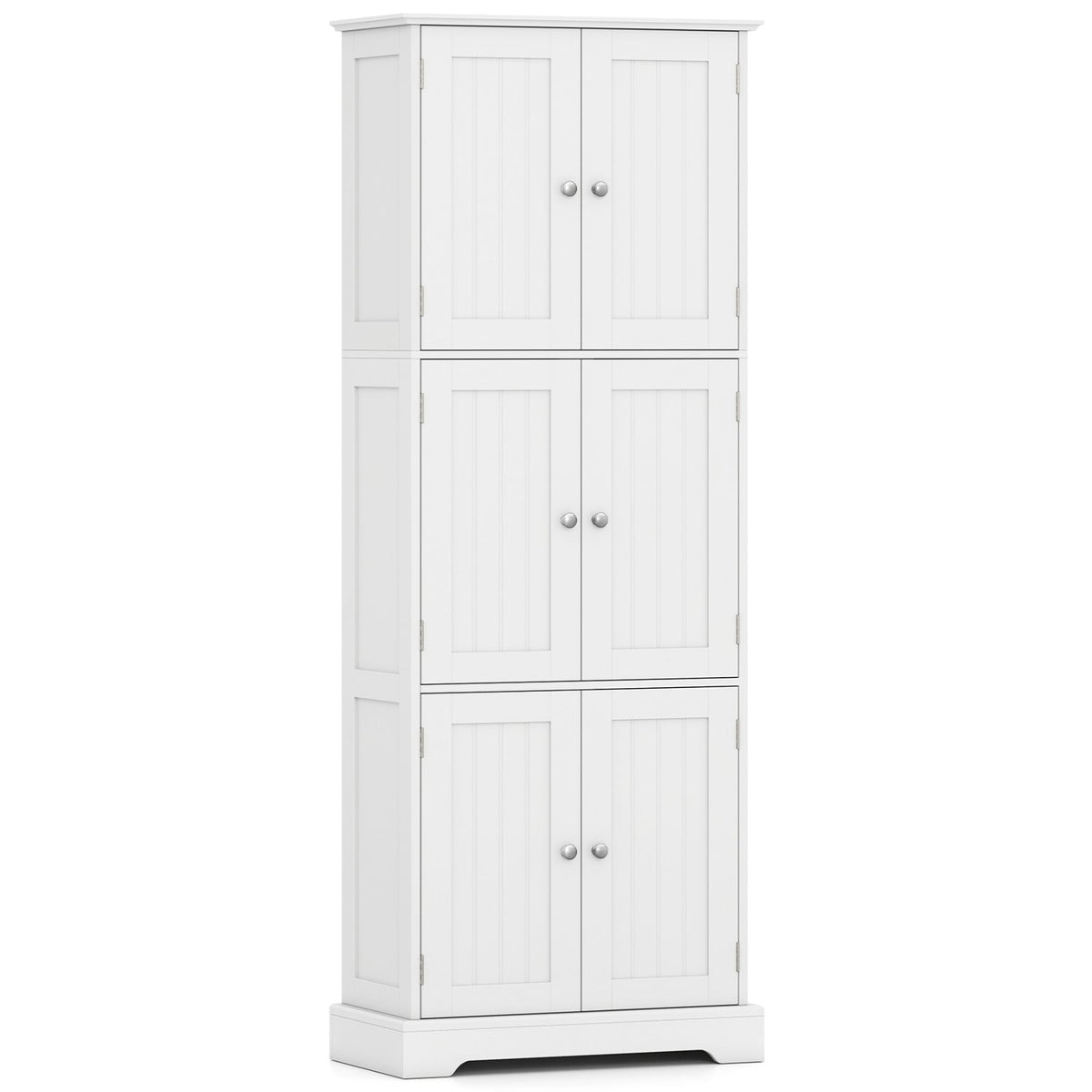 63-Inch Tall Bathroom Storage Cabinet with 6 Doors 3