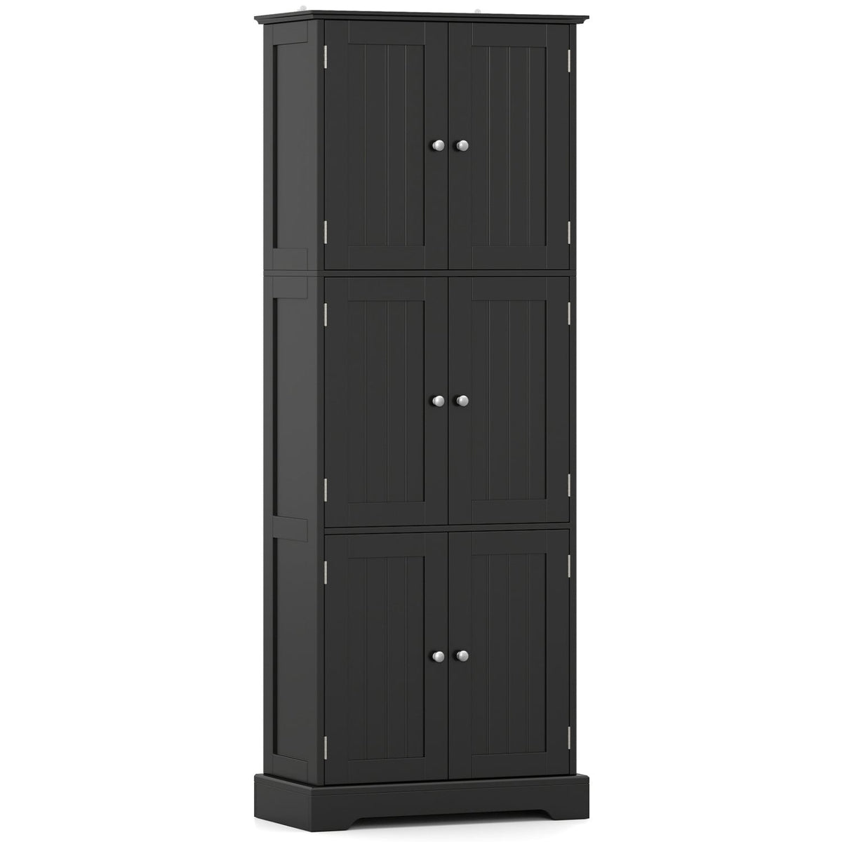 63-Inch Tall Bathroom Storage Cabinet with 6 Doors 11
